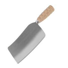 TrueCraftware- 7-1/2" Cast Iron Meat Knife/Cleaver with Wooden Handle- Meat Bone Chopper for Butcher Slicing Vegetables Butcher Chopper Kitchen Knife for Home Kitchen and Restaurant