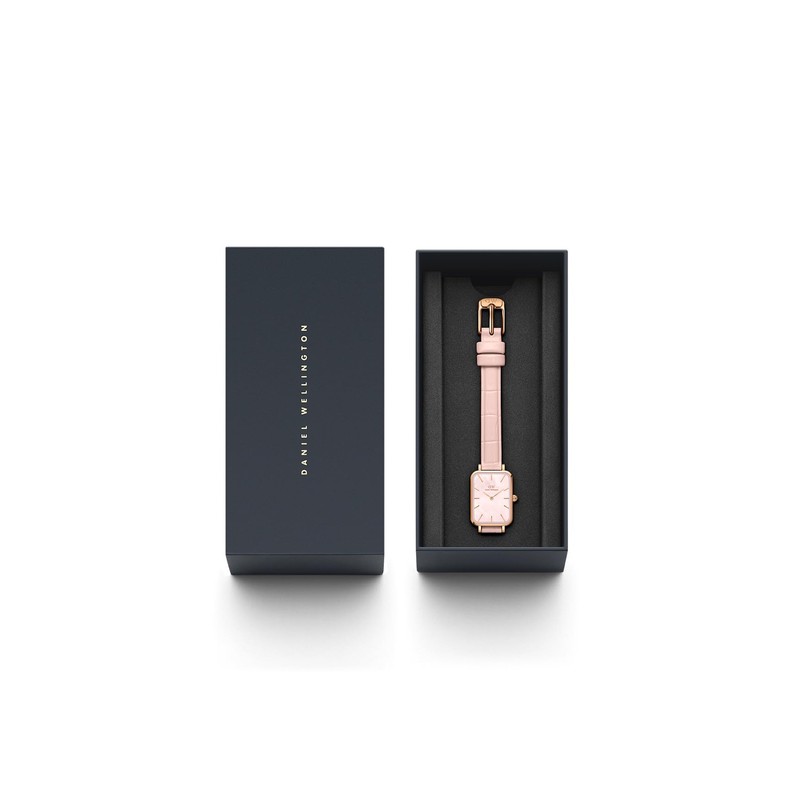 Daniel Wellington Quadro Watch Rose Gold Leather, Rose Gold, DW00100508-AMZUK
