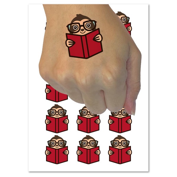 Sloth Reading Book Temporary Tattoo Water Resistant Fake Body Art