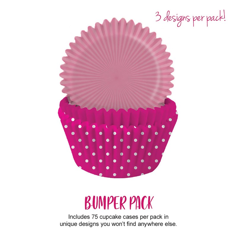 Anniversary House Candy Pink Polka Dot & Gingham Cupcake Cases