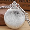 Tiong Silvery Hollowed Out Double Deer Quartz Men's Pocket Watch,Luminous