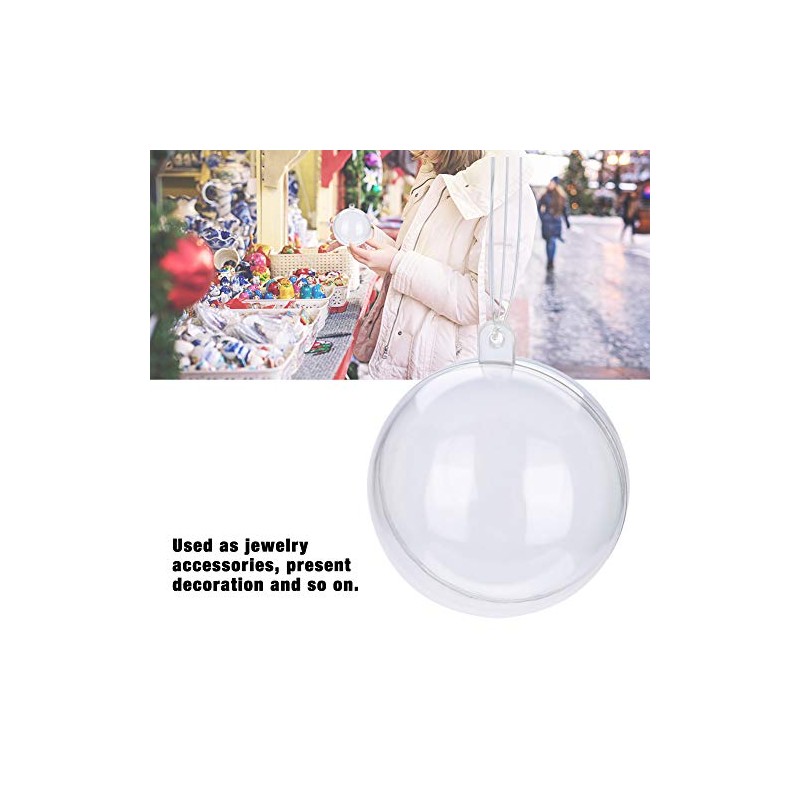 Bola de plástico transparente rellenable, 20 bolas de acrílico transparente,