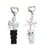 VARKAGE Pack of 2 Cute Y2K Cat Keyrings, Plush Cat
