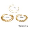 Chunky Gold Cuban Link Chain Bracelets Set for Women Layered