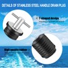Drain Plug, 3/4-inch, 1-inch or 1-1/4-Inch Snap, T-Shape Drain Plug