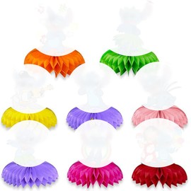 Siphus Pack of 8 Table Decorations Birthday Boys, Children's Birthday Party Table Toppers, Honeycomb Decorations, Honeycomb Centrepieces for Cartoon Theme Birthday Party Children