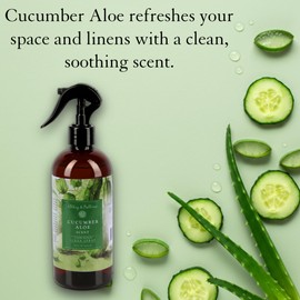 Abbey & Sullivan Linen Spray, Cucumber Aloe, Fabric Freshener and Fragrance Room Spray, Pack of 2, 16 oz