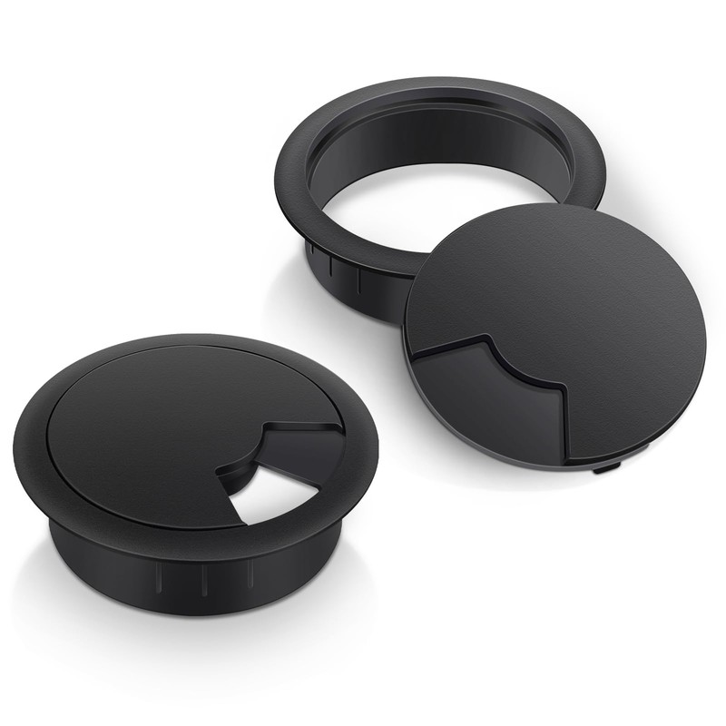 Bolatus 2 Pcs 60mm Desk Grommets, Round Desk Cable Hole