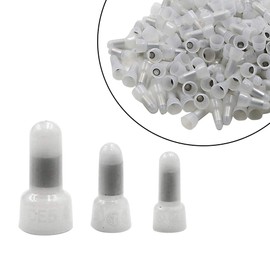 Qjaiune 600Pcs Closed End Crimp Terminal Transparent Protective Closed End Wire Crimp Connector Cap (CE1/ CE2/ CE5)