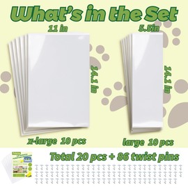 Anti Cat Scratch Furniture Protector-20 Pack Single Side Couch Protector for Cats, Self-Adhesive Cat Tape for Furniture, Clear Cat Scratch Deterrent for Furniture Door Walls