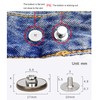 12 Pcs Button for Sewing Metal Jeans,ICEYLI 17 mm No-Sew
