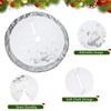 WEWILL 48ââ‚¬ââ‚¬ Luxury Silvery Christmas Tree Skirt with Satin Border