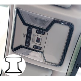 KELEIMAI Car Accessories Fit for Toyota RAV4 & WILDLANDER 2019-2023 2024 Front Reading Lamp Light Cover Decorative Trim Stainless Steel (Carbon Fiber Style) 1PC