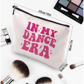 CEASQVAA Dancer Gifts Makeup Cosmetic Bag, In My Dance Era Gifts for Dancers Women, Dance Team Coach Teacher Gifts, Birthday Gifts Dance Bag Stuff for Women