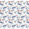 Train Birthday Party Gift Wrapping Paper - Folded Flat 30