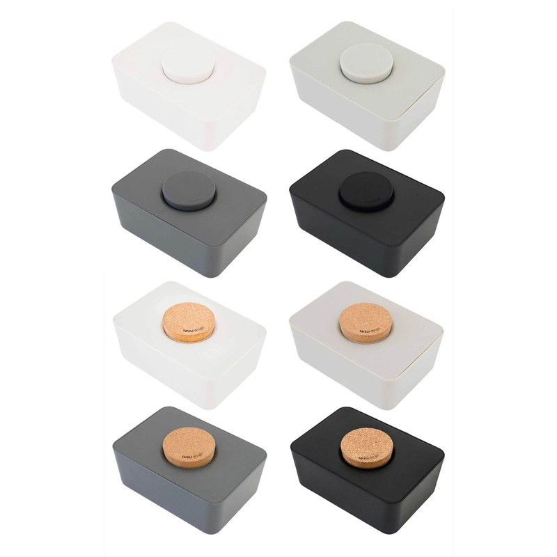 Sarasa Design Wet Tissue Case Cork Lid White b2c Wipes