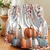 Fall Throw Blanket Soft Cozy Autumn Leaves Pumpkin Blankets and