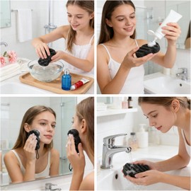 3 esponjas para el cuerpo de Konjac para bebés, niños, bebés, niños, 100% natural KONJAC, 3 colores y tamaño extragrande, seguro para pieles grasas, secas, mixtas o sensibles.