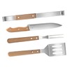Mikinona 1Set Tools Set with Handles Grilling Tongs Fork Spatula