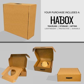 Classic Ventilated Fedora - Brisa Weave - Black Band - Handwoven in Ecuador - Hatbox Included (Natural, S - 54cm-55cm)