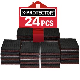 Non Slip Furniture Pads X-PROTECTOR – Premium 24 pcs 1 1/2” Furniture Pad! Best Furniture Grippers - Rubber Feet - Furniture Floor Protectors for Keep in Place Furniture & Furniture Stoppers