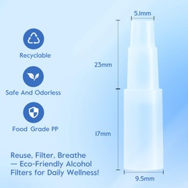 Milduall Mundstücke für Alkoholtester, Packung mit 20 Promilletester-Mundstücken, 20er Mundstück per Packung