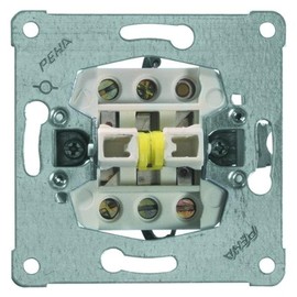 peha 00110411 Basic Element Roller Shutter Rocker Switch with Screw Terminals for all Flush-Mounted Range 10 A 250 V Single Pole Double Throw Electric Lock