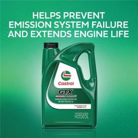 Castrol GTX High Mileage 10W-30 Synthetic Blend Motor Oil, 6 Gallon Enviro-Pack