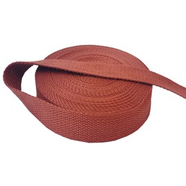 1 Inch Cotton Webbing 10 Yards Cotton Strap for Tote Canvas Bags Crafts Sewing (2040 Brown)