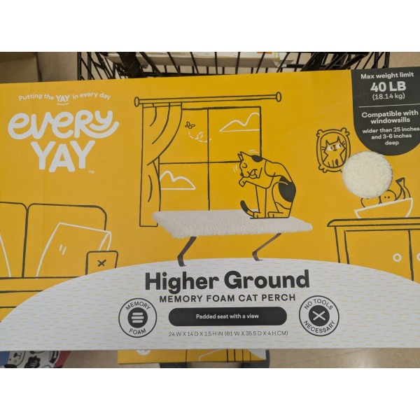 Unbranded New Higher Ground Memory Foam Cat Window Perch