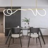 SMG Modern LED Linear Pendant Light for Dining Room, Dimmable