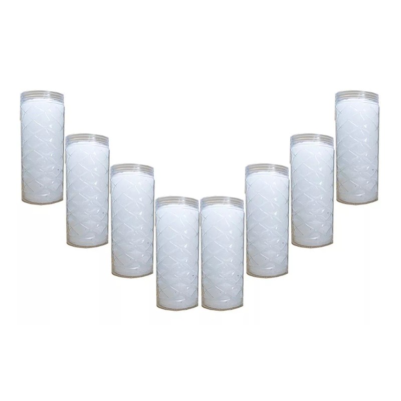 Veladora Ecológica C/8 Piezas Pata De Elefante(jumbo) Blanco