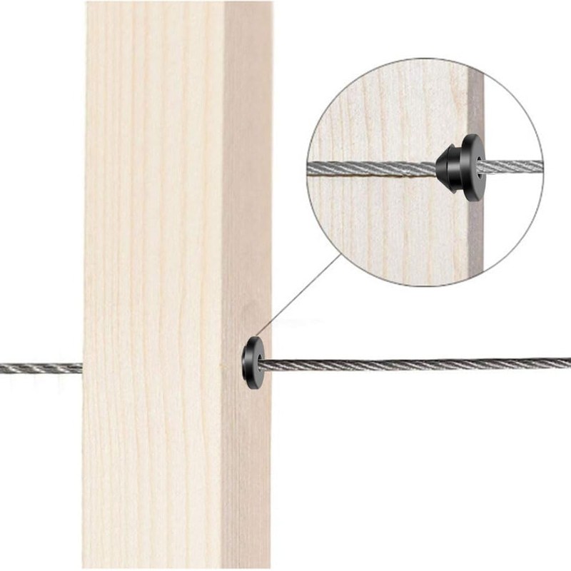 100 Pcs Cable Railing Protective Sleeves Rubber Grommets for 1/8"