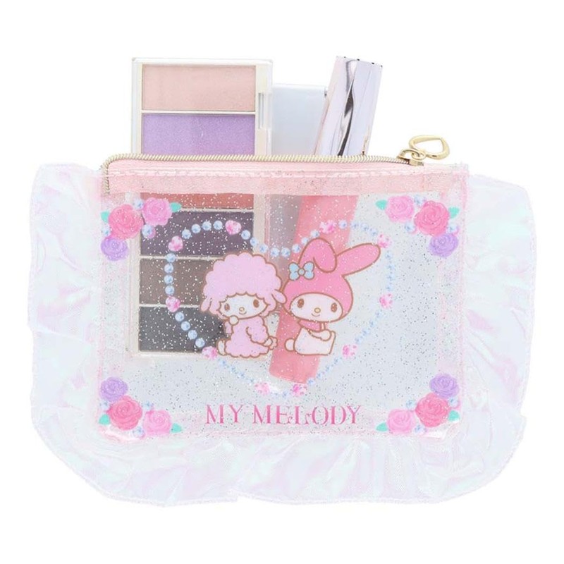 Sunstar Stationery Sanrio Character Pouch, Clear Pouch, Y2K Ballet Core,