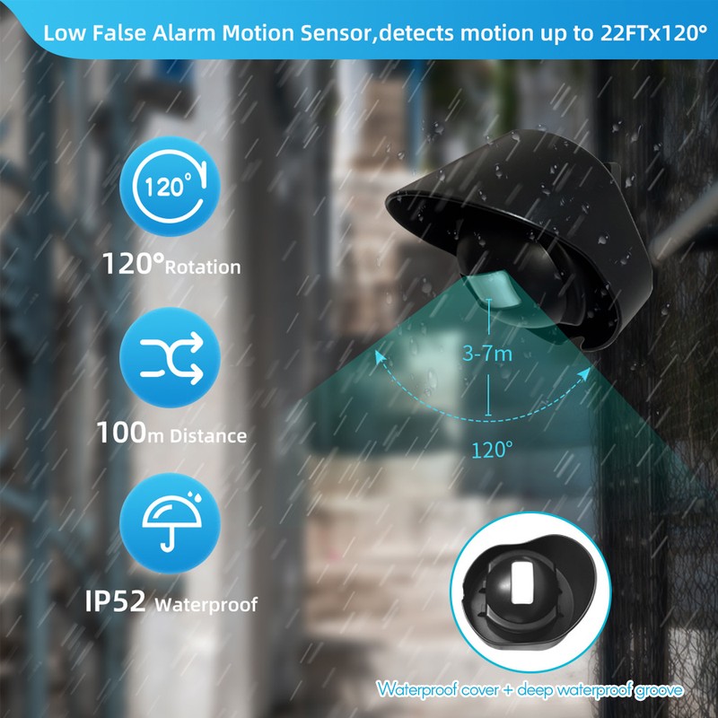Multifunctional Wireless Driveway Alarm Waterproof Outdoor Motion Sensor Alarm 1