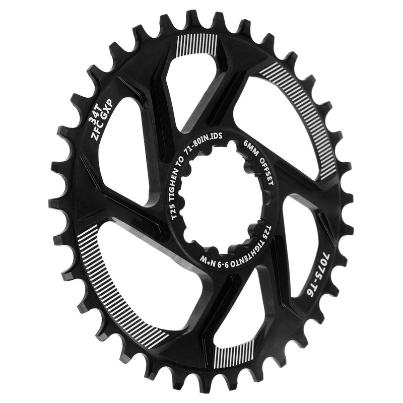 Bike 34T Single Speed Chainring 6mm Offset Direct Mount Narrow