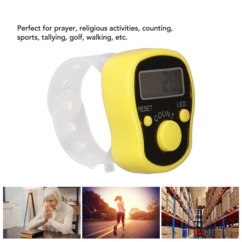 5PCS Finger Counter Adjustable Reset Button 5 Digit Number Hand