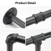 Jeasor Industrial Iron Pipe Clothes Hanging Bar DIY Wall-Mounted Garment