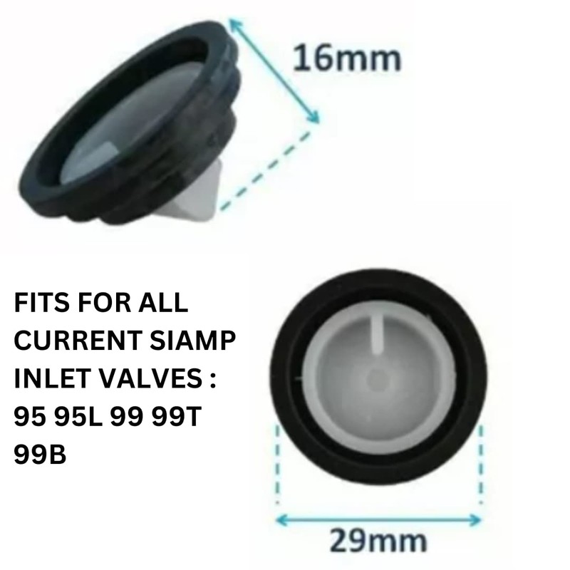 5 x Inlet Float Valve Diaphragm Washer - Spare Rubber