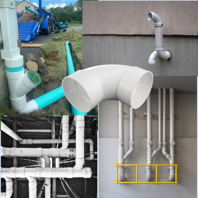 3" PVC DWV Sanitary 90° ELBOW Bend for Drain Waste
