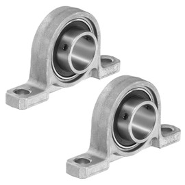 PATIKIL Pillow Block Bearing 1" / 25mm Bore, 2 Pcs Vertical Zinc Alloy Steel Mounted Flange Pillow Block Self Alignment Insert Bearings Bore Ball Housing for Machinery Power Agriculture