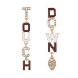 Firopia Touch Down Earrings for Women | Football Earrings for Women | Game Day Earrings | Jewelry Gifts for Sport Lover Football Team