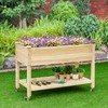 Giantex Raised Garden Bed on Wheels, Wood Planter Box with