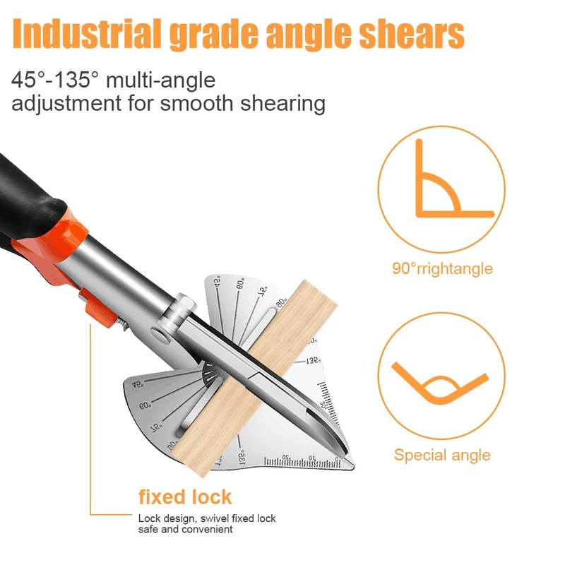 DAJASD Mitre Shears, 45-135° Multi Angle Trim Cutter, Miter Shears