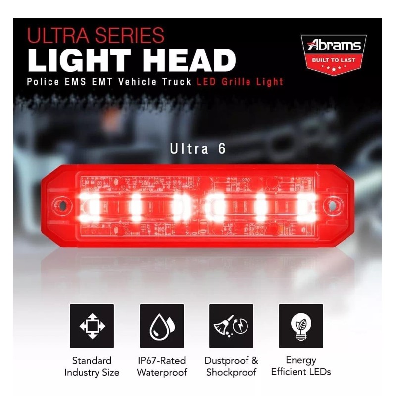 Luz Estrobo 36w 12 Led Doble Color 12cm Vehículos Emergencia