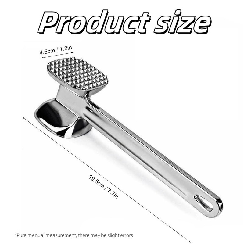 Stainless Steel Meat Tenderizer Hammer – Heavy Duty Mallet Pounder