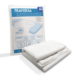 Traversa Impermeabile Matrimoniale Universale Adatta a tutti i Materassi - Traversa Letto Anziani Cerata Letto Certificate OEKO-TEX (100x240 cm)