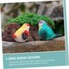 BESPORTBLE 2Pcs Vivid Resin Bird Figurines Realistic Garden Decorations for