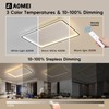 Modern Full Spectrum LED Flush Mount Ceiling Light,Ultra-Thin Acrylic Square
