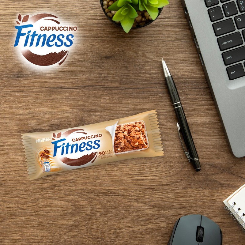 FITNESS Cappuccino Barrette Cereali Integrali gusto Cappuccino, 24 Barrette da